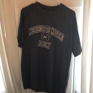 Under Armor Loose Heat Gear Massachusetts Maritime Academy Gray t-shirt M